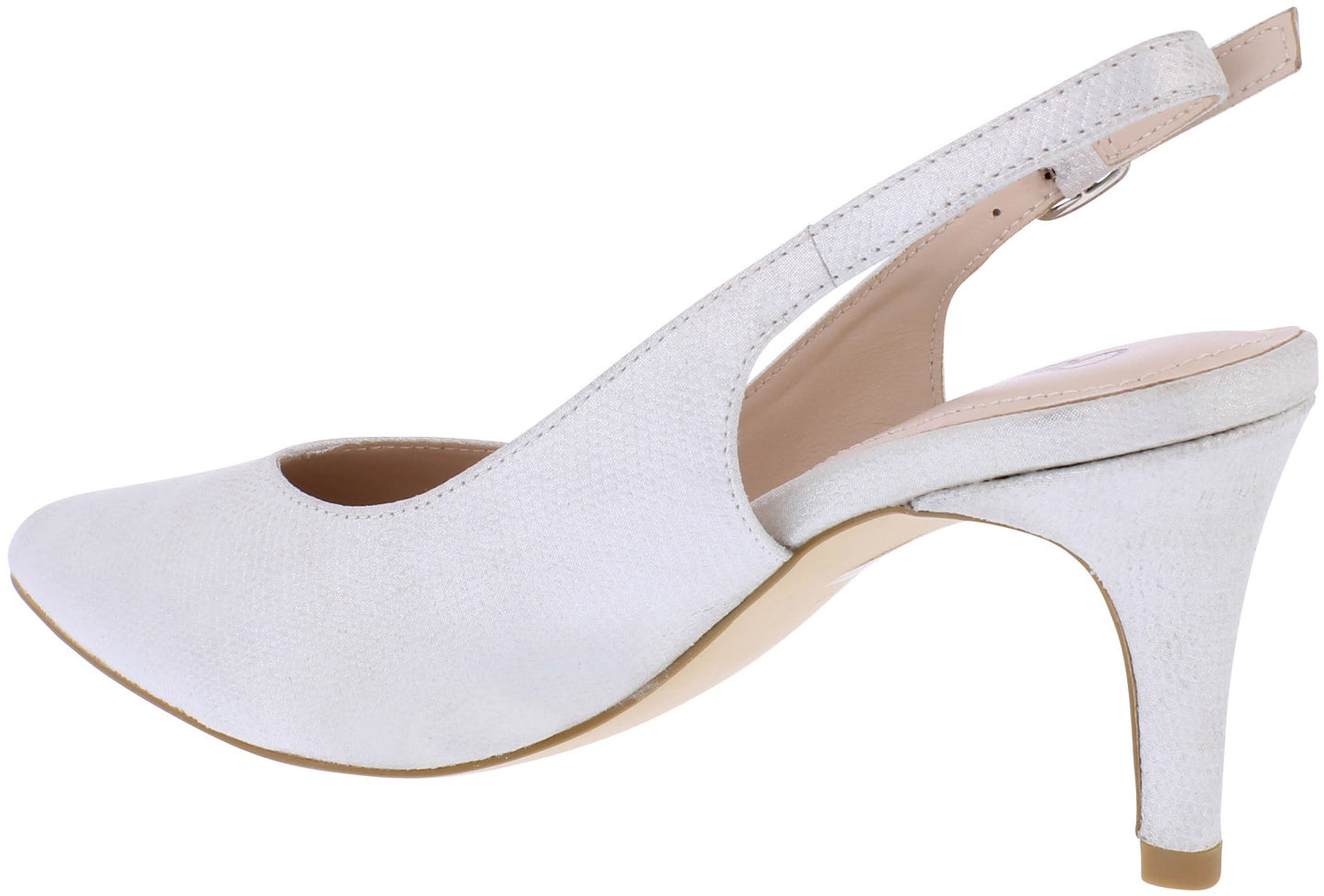 Capollini Silver Sling Back Shoes