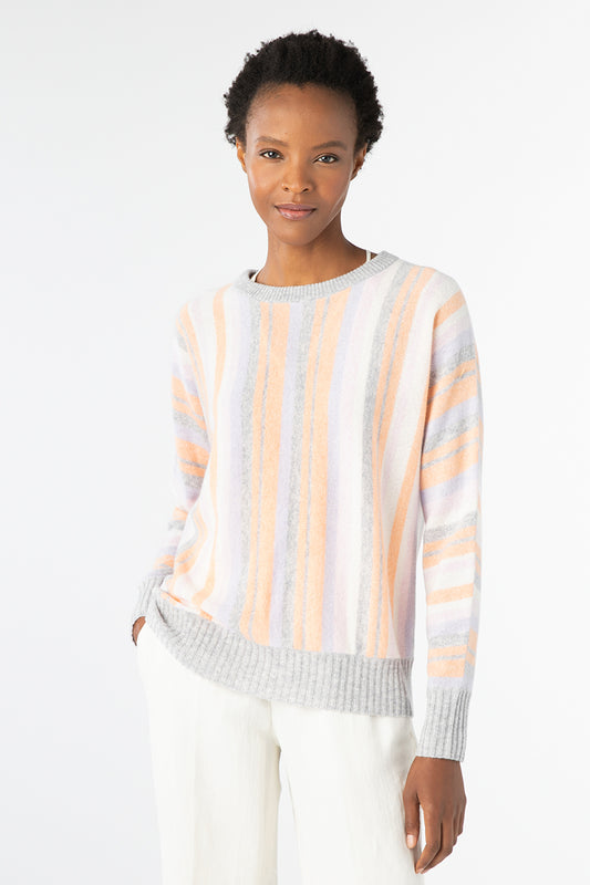 Kinross Vertical Stripe Cashmere Sweater