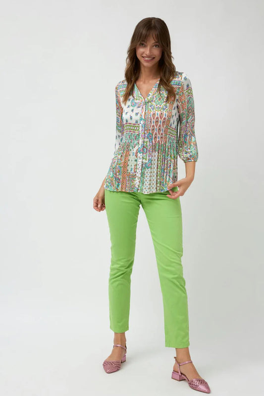 Bariloche Print Plisse Blouse Cala