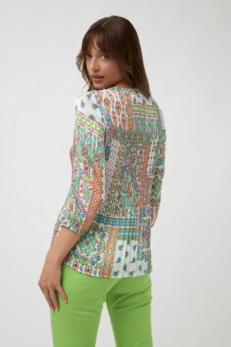 Bariloche Print Plisse Blouse Cala