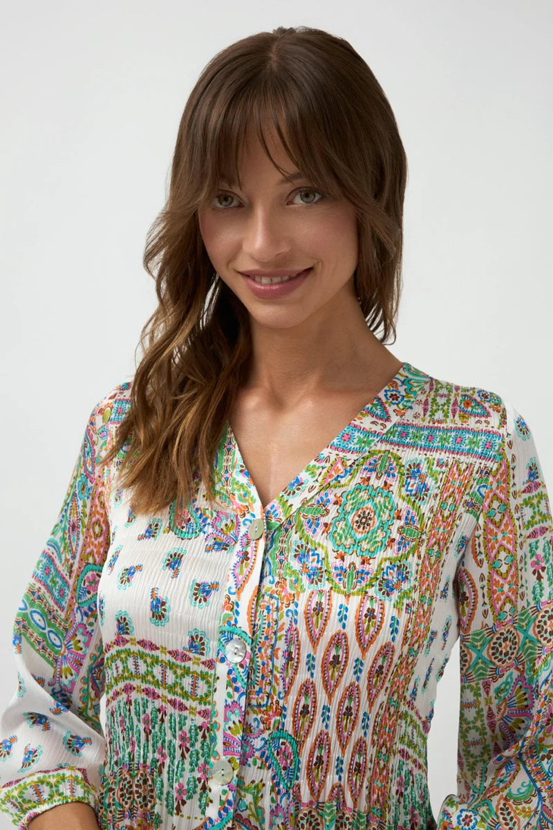 Bariloche Print Plisse Blouse Cala