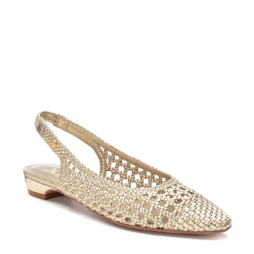 Xti Gold Punched Sling Back 14378501