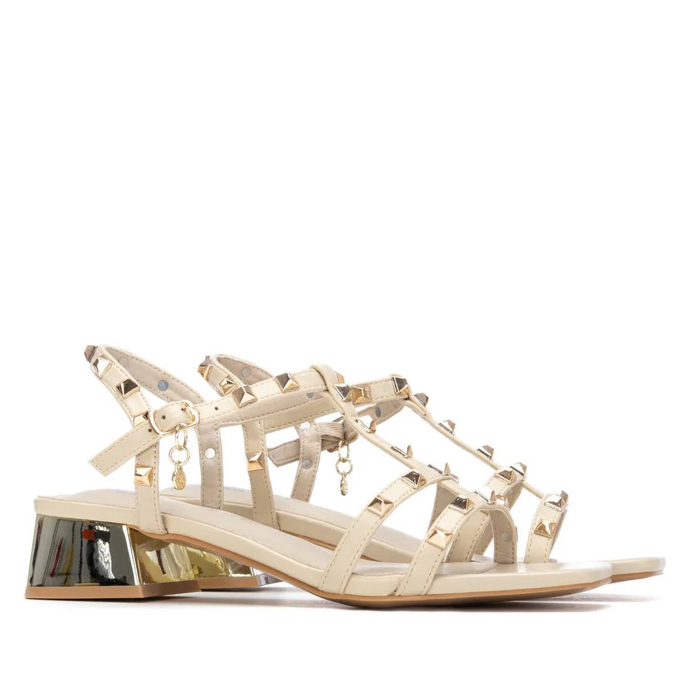Xti Beige Embellished Sandal 14512601