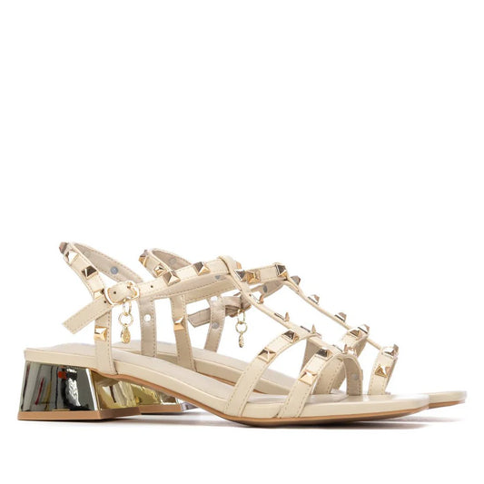 Xti Beige Embellished Sandal 14512601