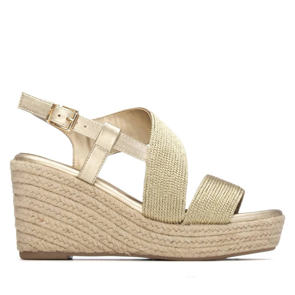 Xti Gold Strap Platform Wedge 14533501