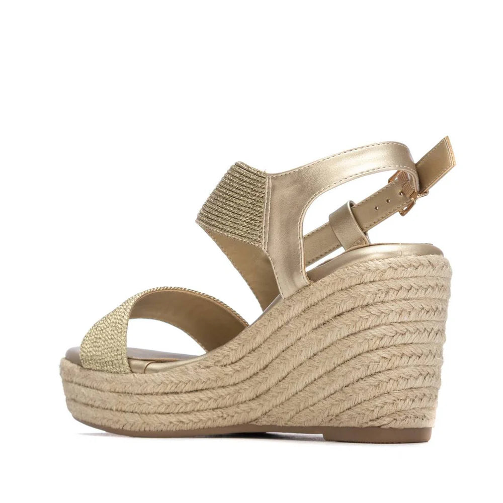 Xti Gold Strap Platform Wedge 14533501