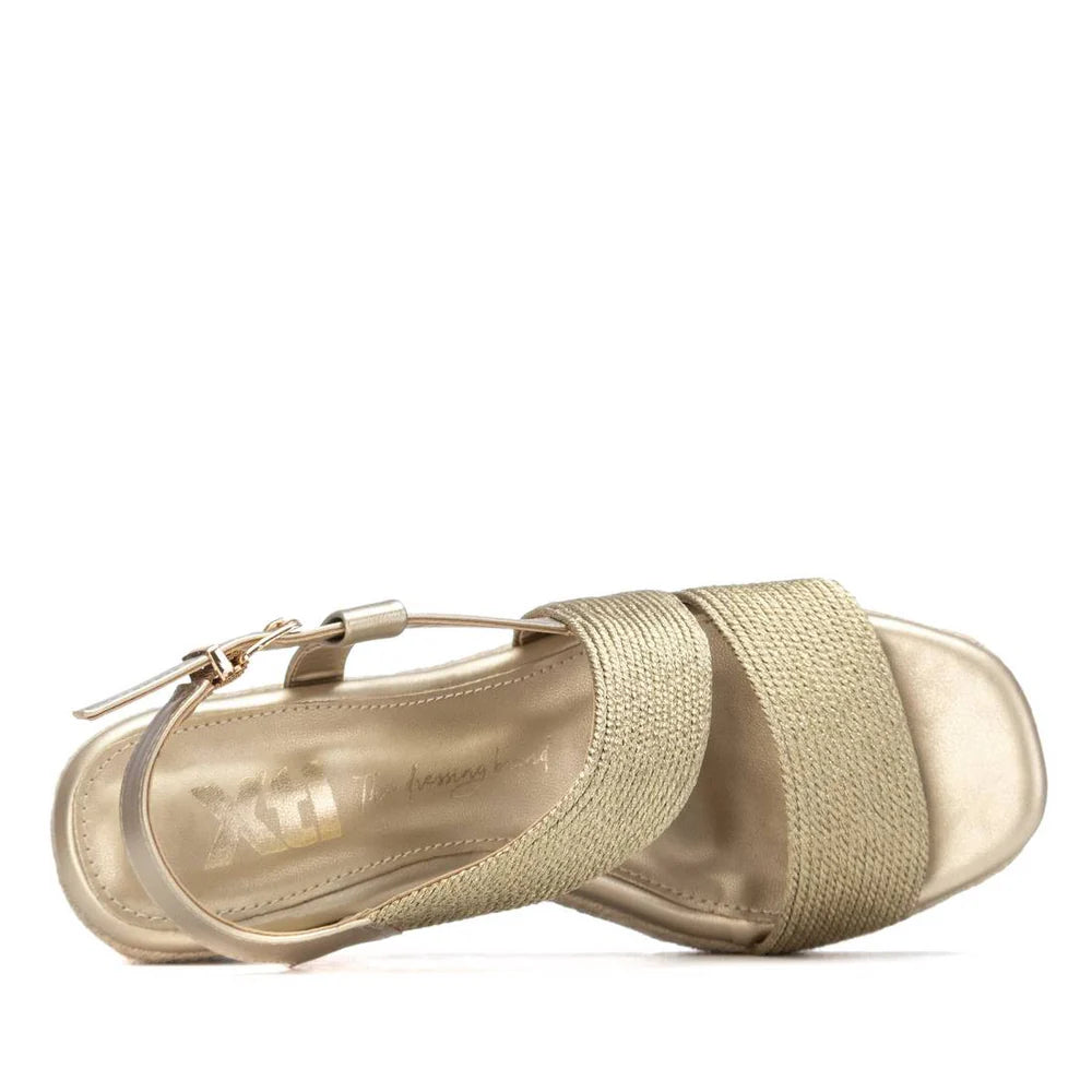Xti Gold Strap Platform Wedge 14533501