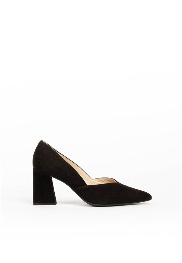 Hogl Suede Black Court Shoes