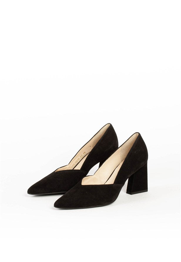 Hogl Suede Black Court Shoes