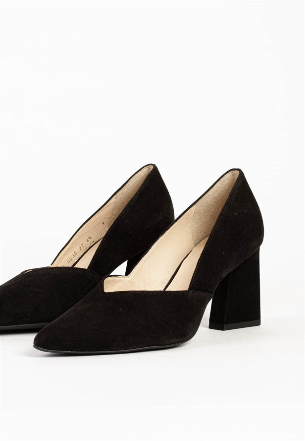 Hogl Suede Black Court Shoes