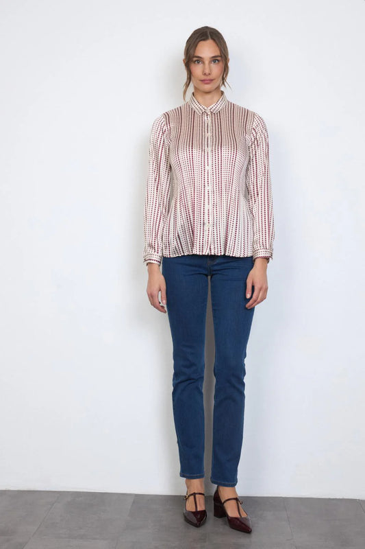 Tinta Spot Plisse Blouse Fabiana