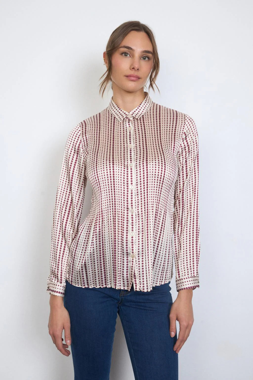 Tinta Spot Plisse Blouse Fabiana