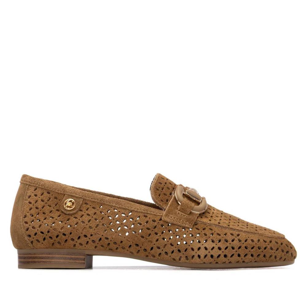 Carmela Perforated Suede Loafer 163137