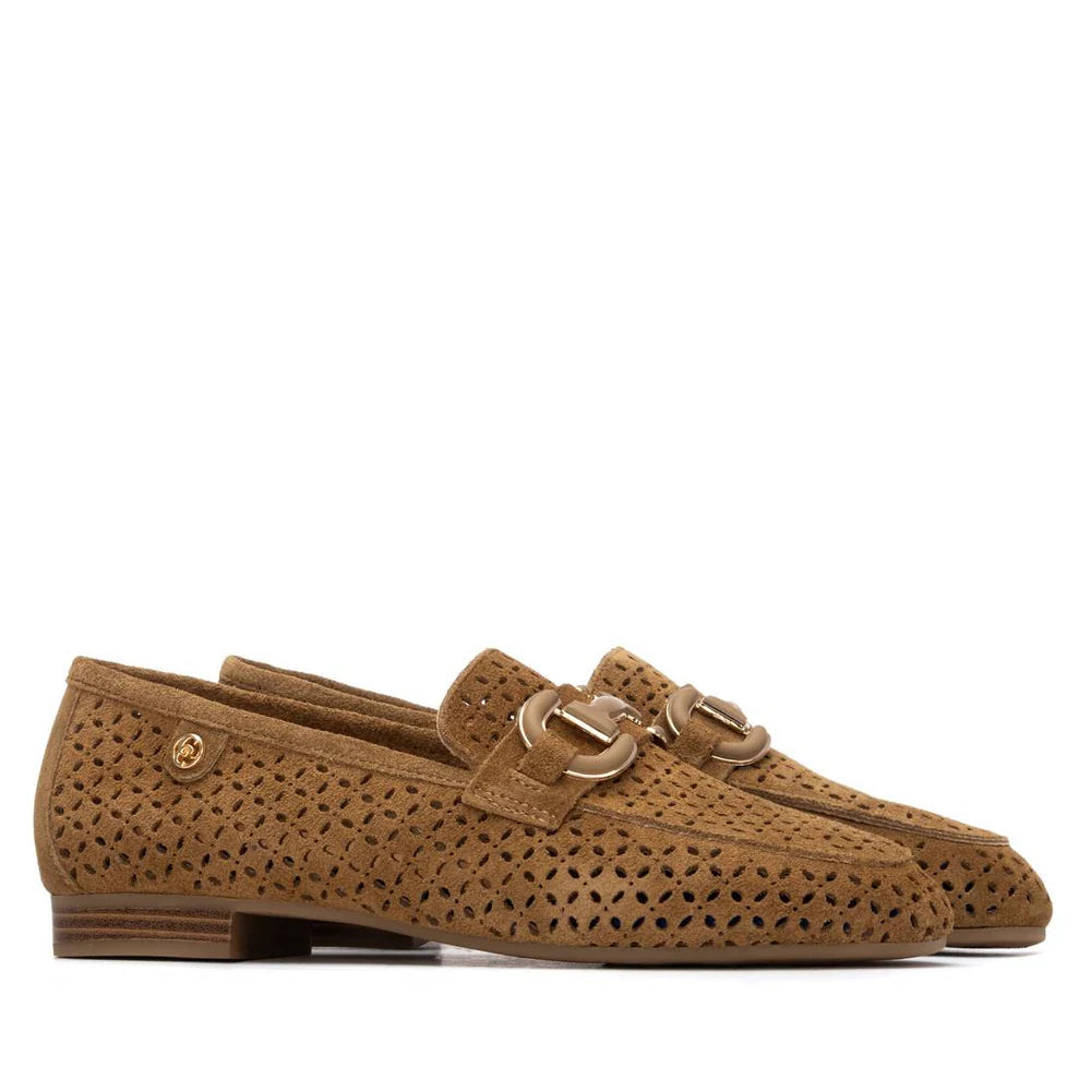 Carmela Perforated Suede Loafer 163137