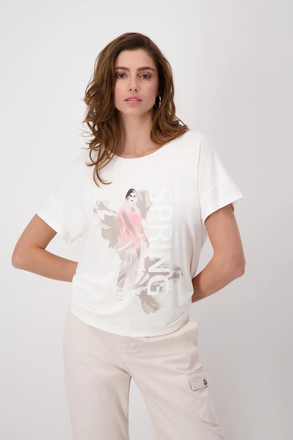 Monari 408169 lady print t-shirt
