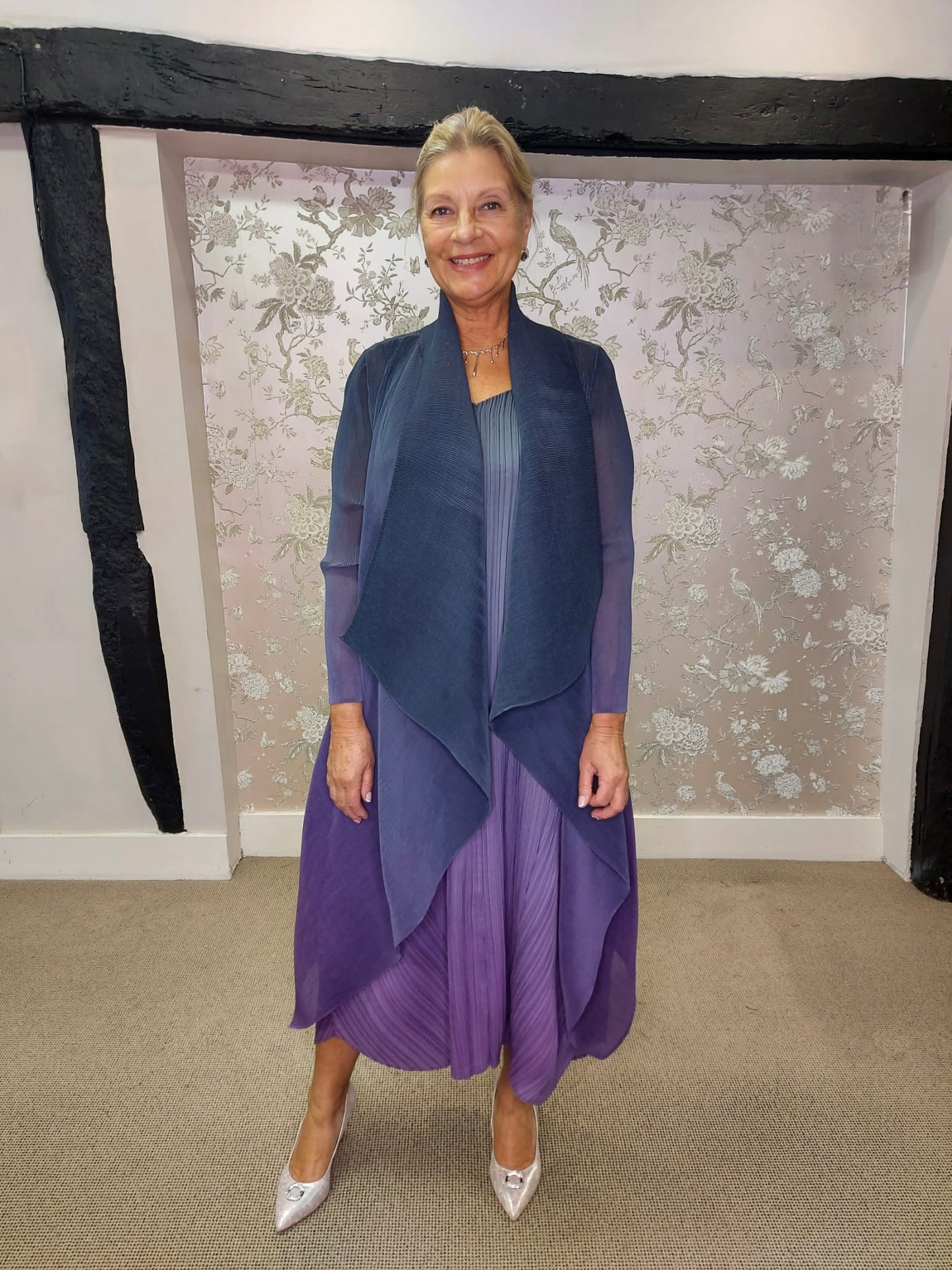 Alquema Blueberry & Lavender Collare Coat & Estrella Dress AC2404/AD1072L