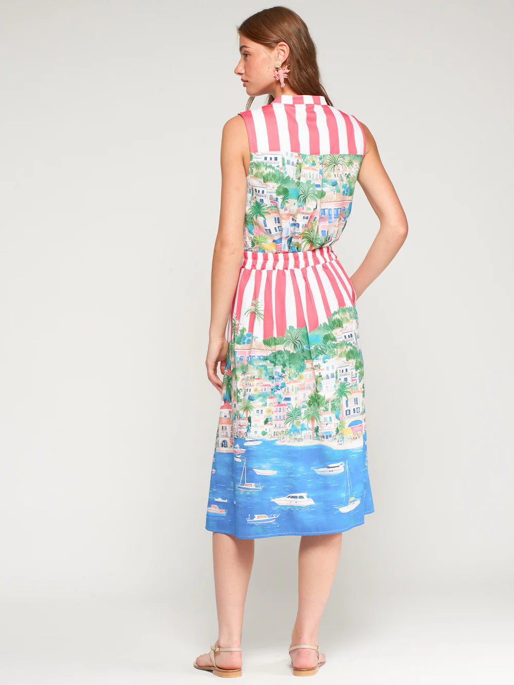 Vilagallo Puerto Banus Print Skirt 33552
