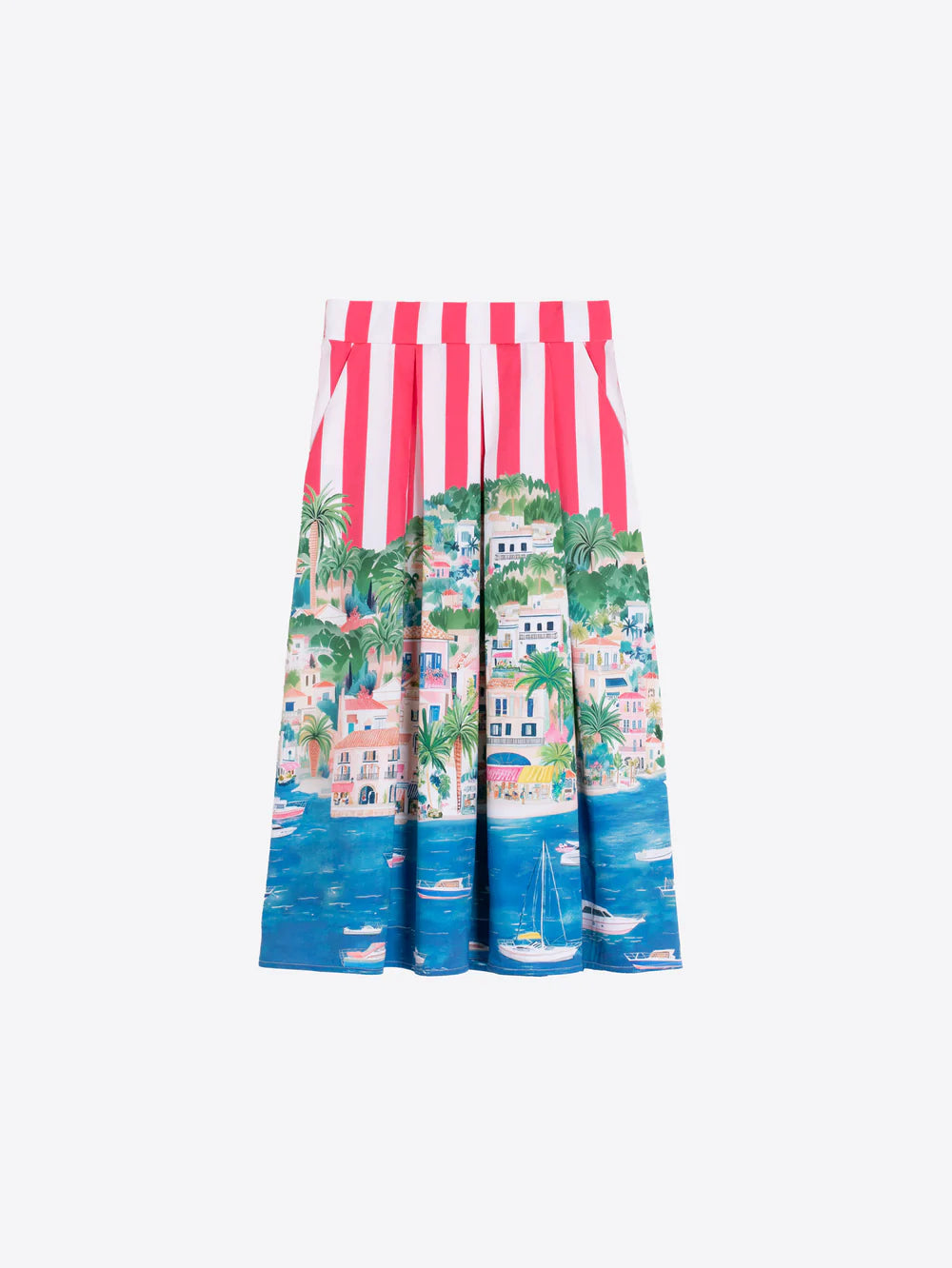 Vilagallo Puerto Banus Print Skirt 33552