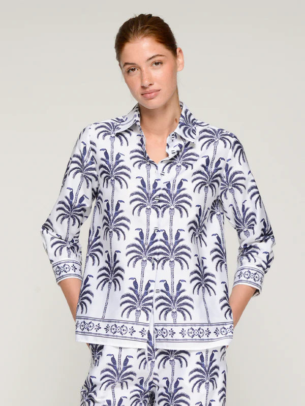 Vilagallo Palm Print Shirt 33590