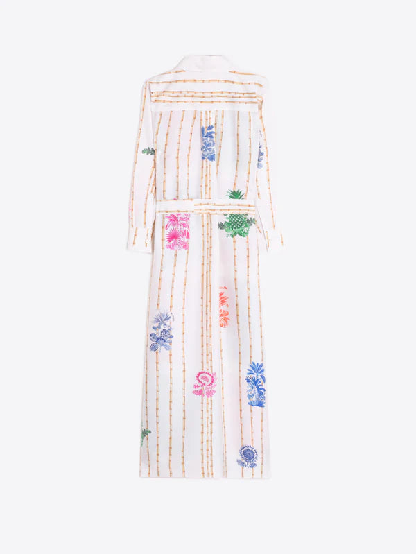 Vilagallo Bamboo Print Shirt Dress 33656