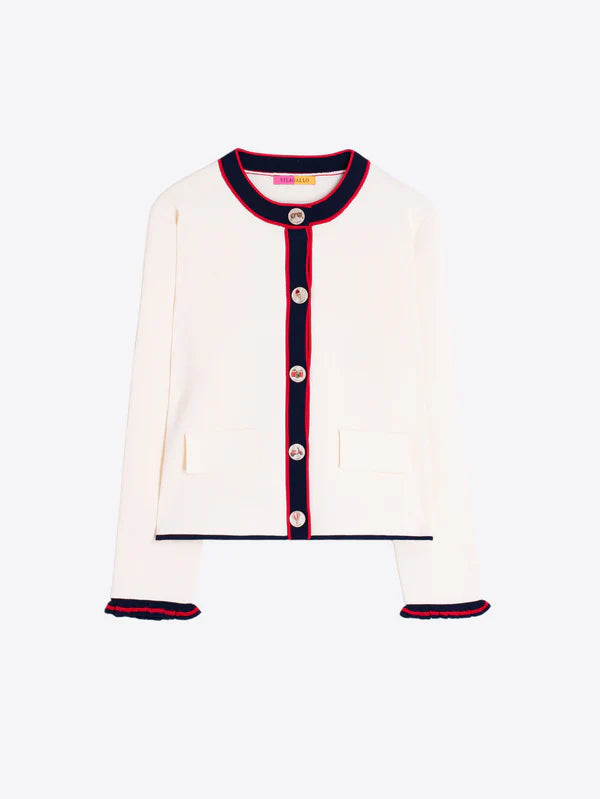 Vilagallo Contrast Edge Cardigan 33478