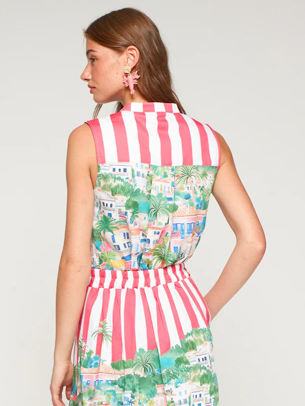Vilagallo Puerto Banus Print Vest 33553