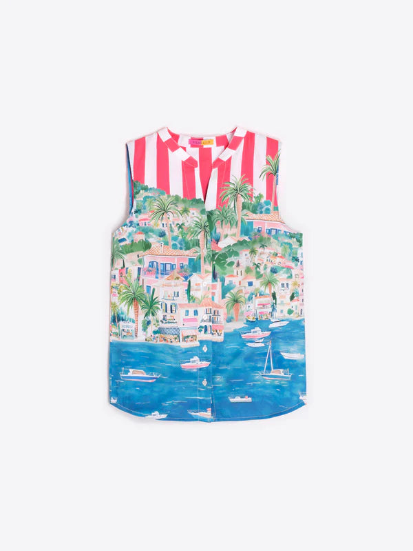 Vilagallo Puerto Banus Print Vest 33553