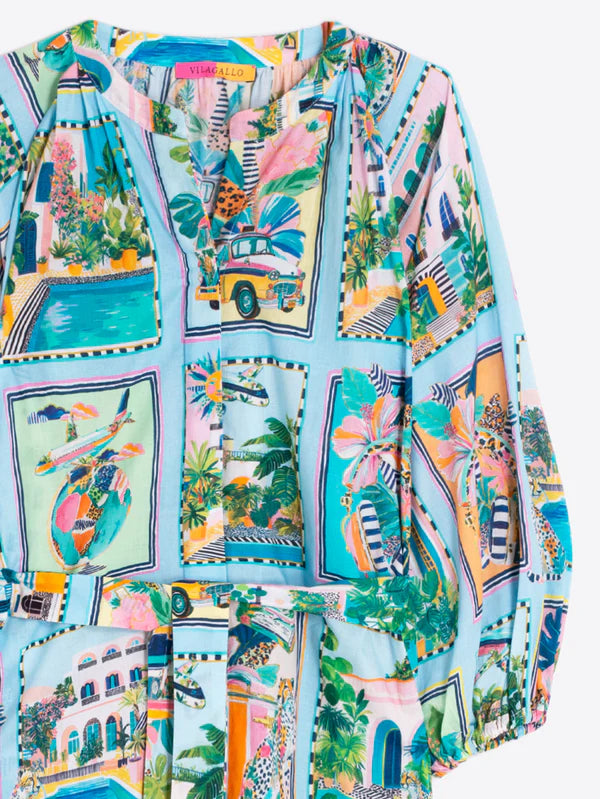 Vilagallo Cuban Postcards Dress 33654