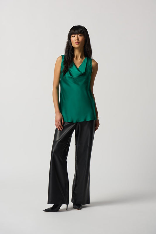 Joseph Ribkoff Green Satin Blouse