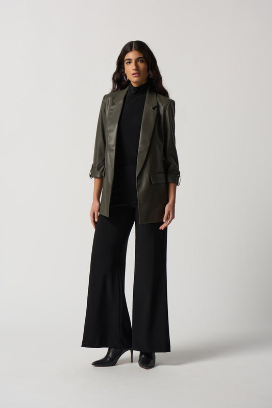 Joseph Ribkoff Pleather Blazer