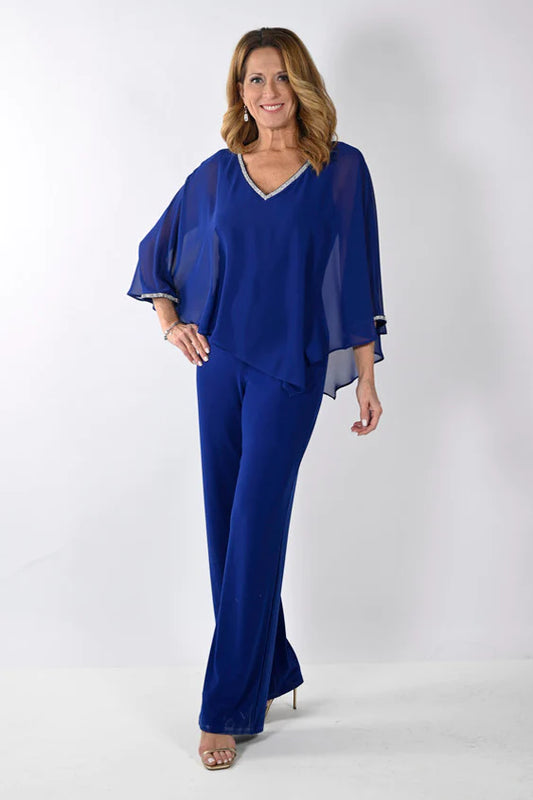 Frank Lyman Imperial Blue Jumpsuit