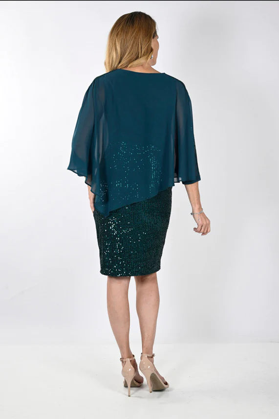 Frank Lyman Emerald Sequin Dress