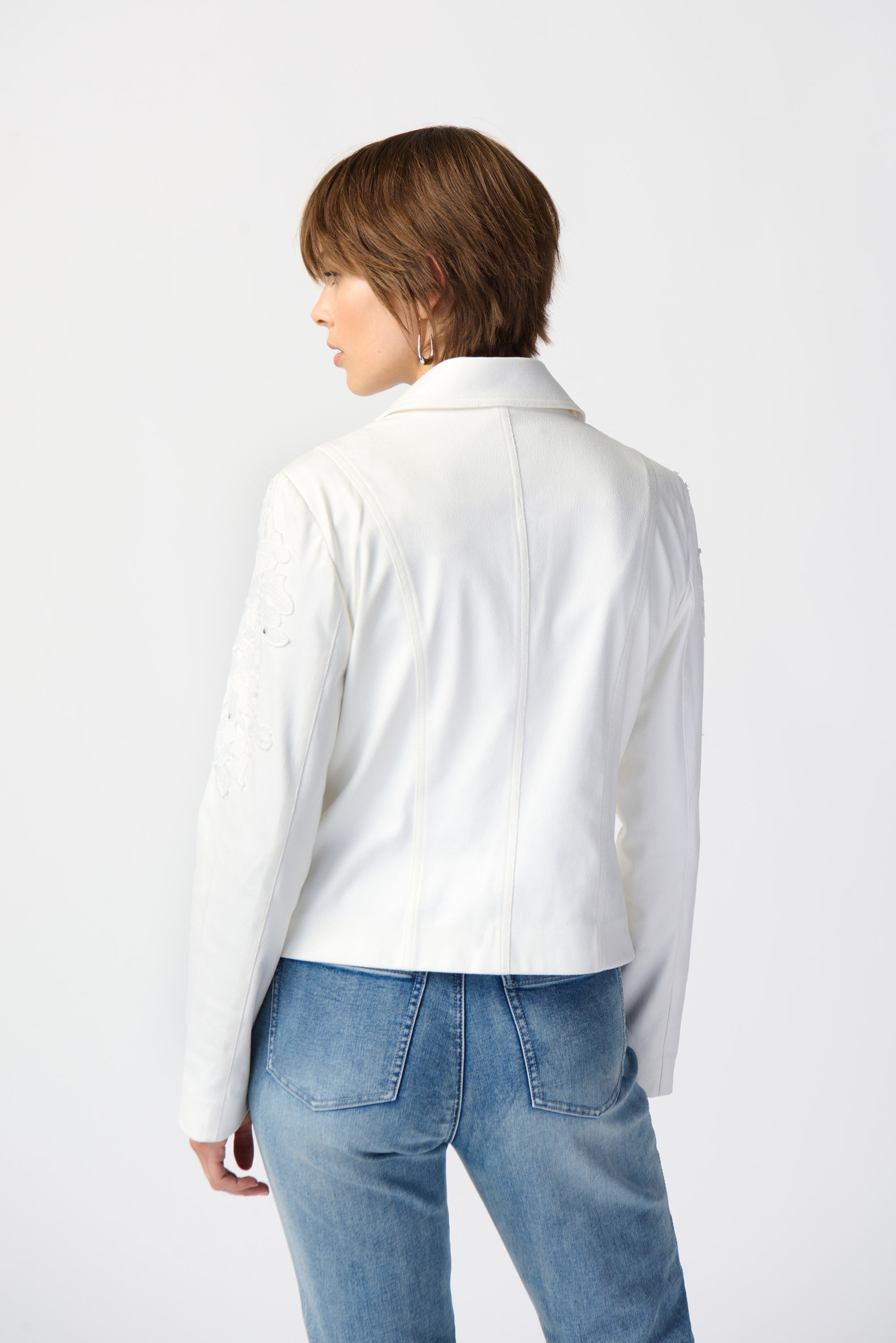 White faux on sale suede jacket