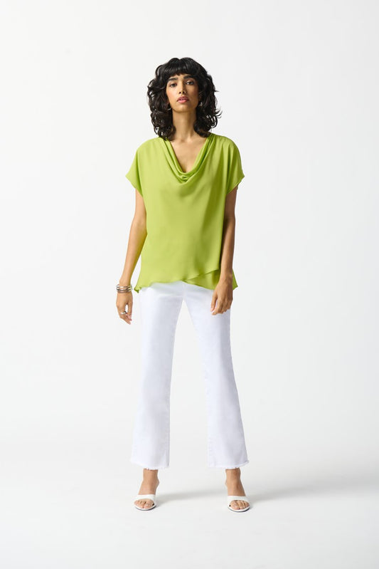 Joseph Ribkoff 242027 cowl neck layered top