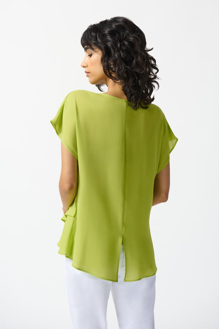 Joseph Ribkoff 242027 cowl neck layered top