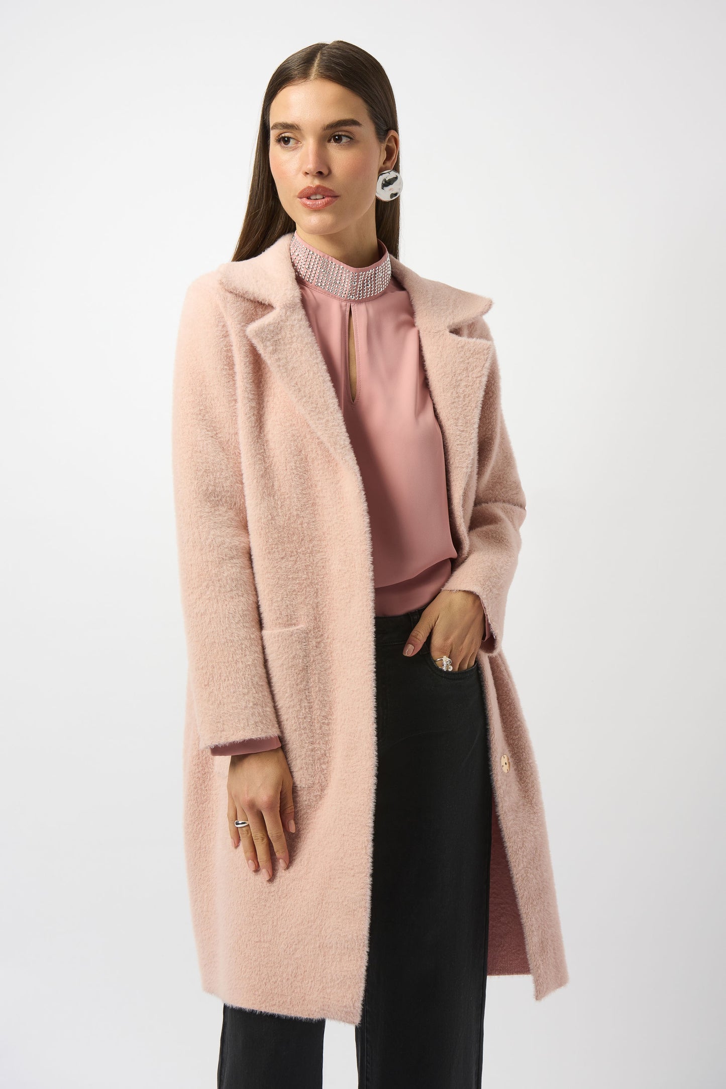 Joseph Ribkoff Rose Sweater Coat 243923