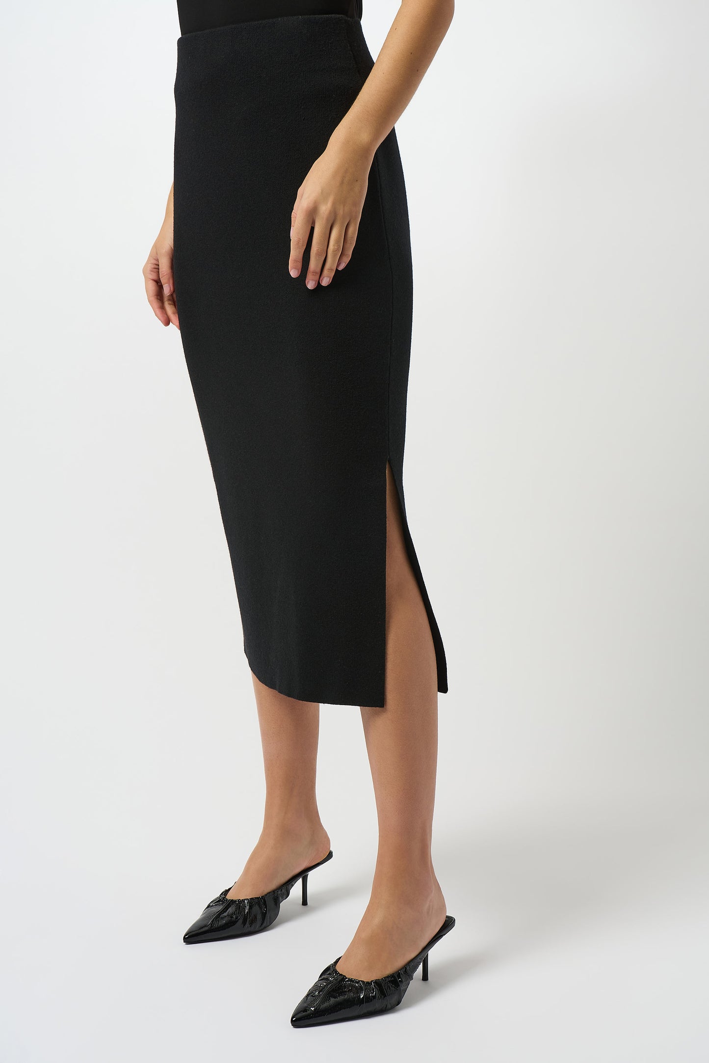 Joseph Ribkoff Black Knit Skirt 243967