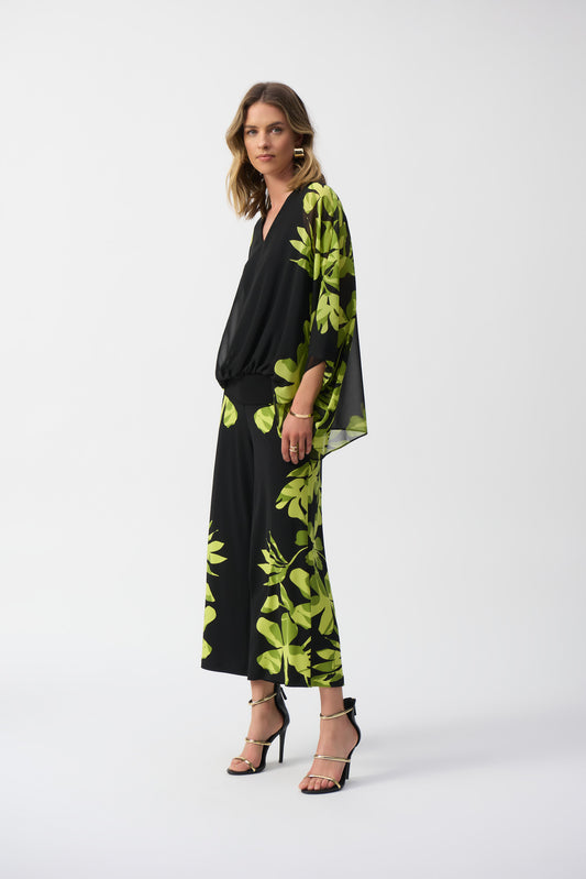 Joseph Ribkoff Placement Print Jersey Crop Trousers 251189
