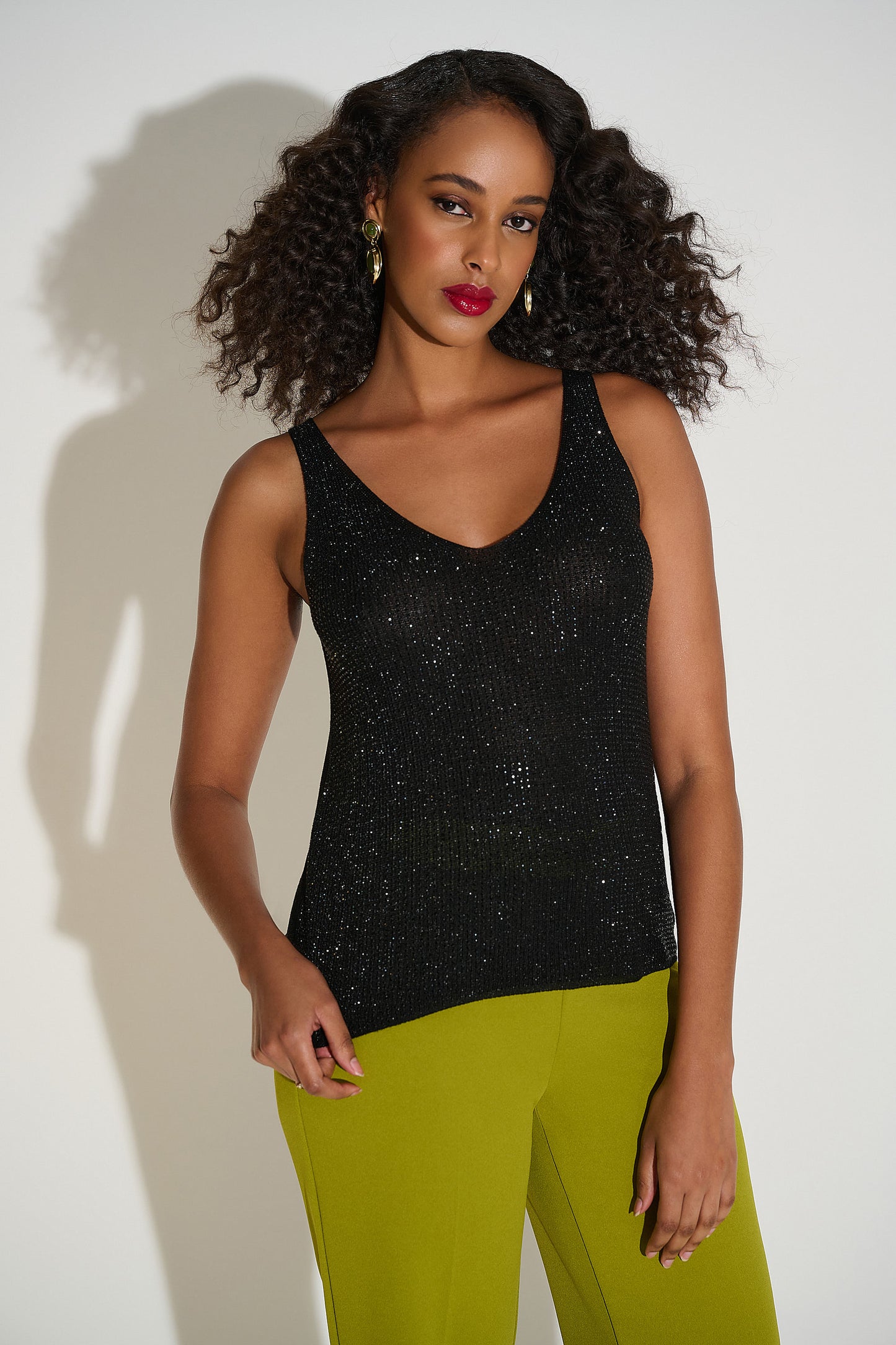 Joseph Ribkoff Black Metallic Camisole 252915