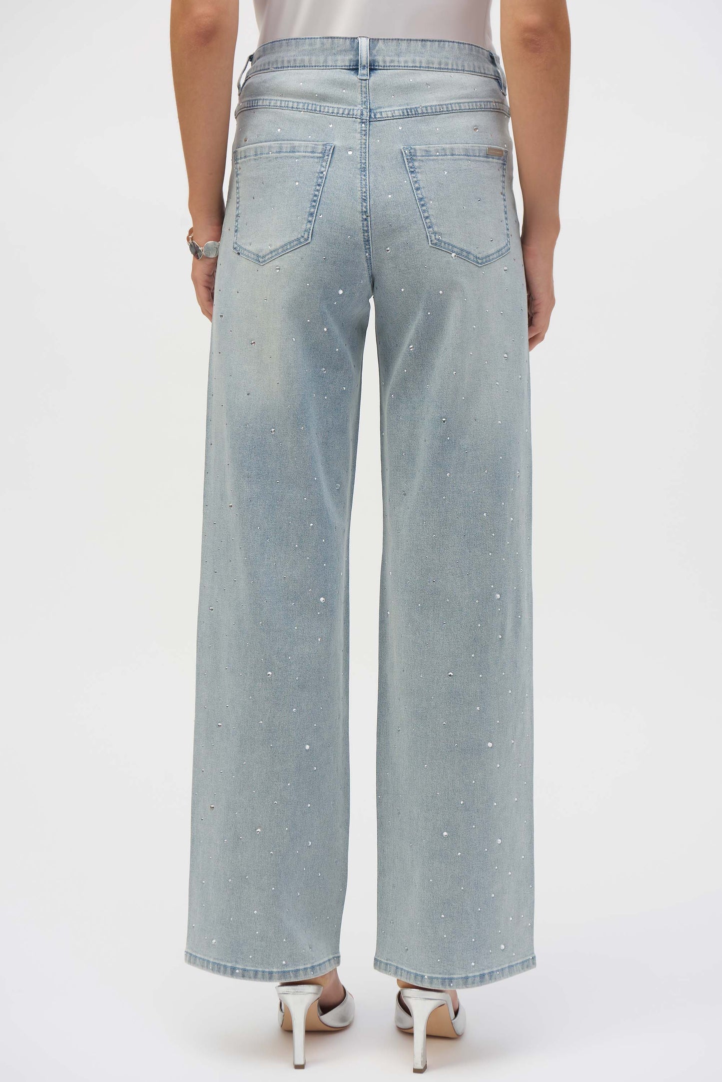 Joseph Ribkoff Straight Leg Sparkle All Around Jean Light Blue 252916