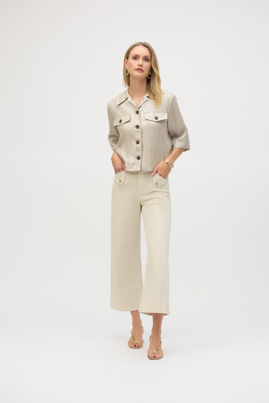 Joseph Ribkoff Foiled Linen Blend Jacket 252921