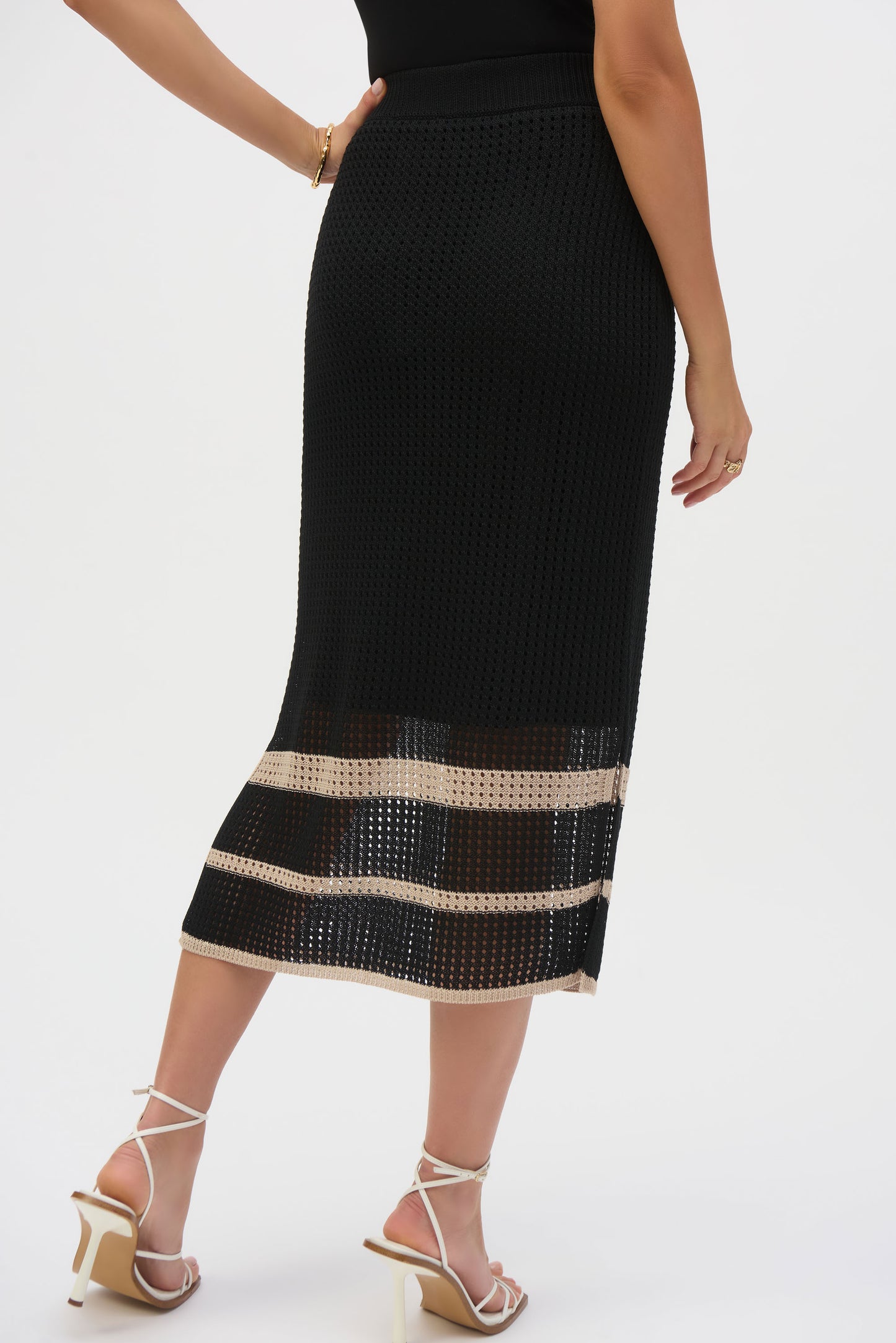 Joseph Ribkoff Knitted Stripe Skirt 252923
