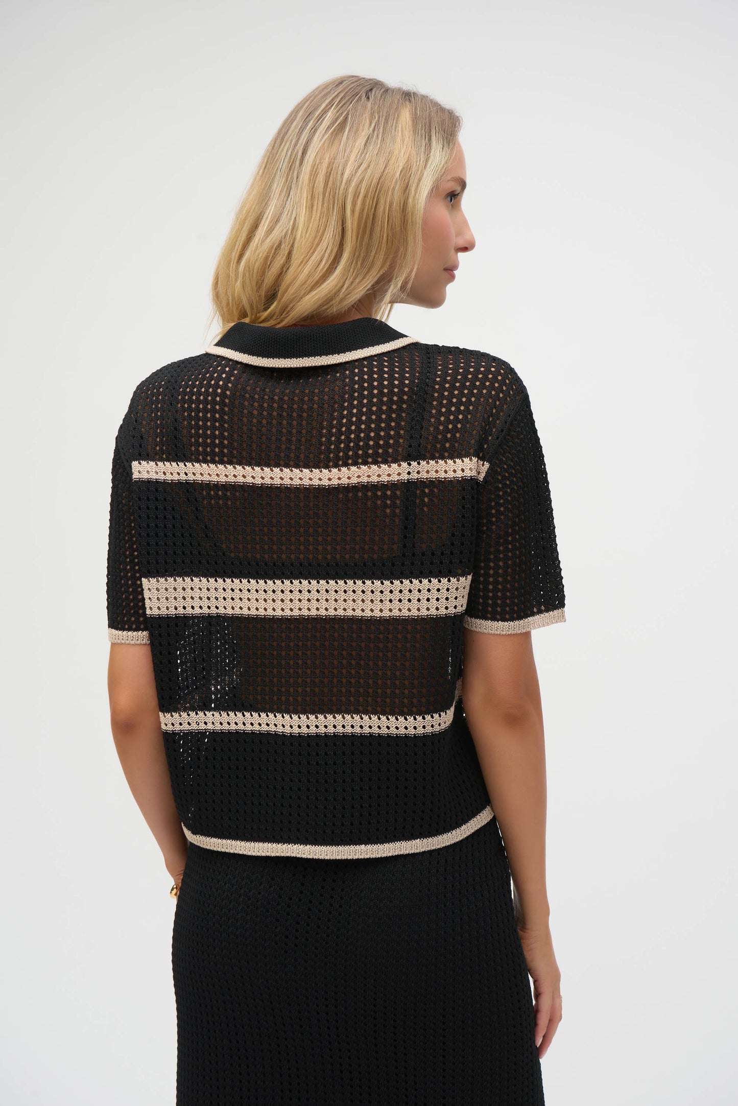 Joseph Ribkoff Knitted Stripe Top 252924