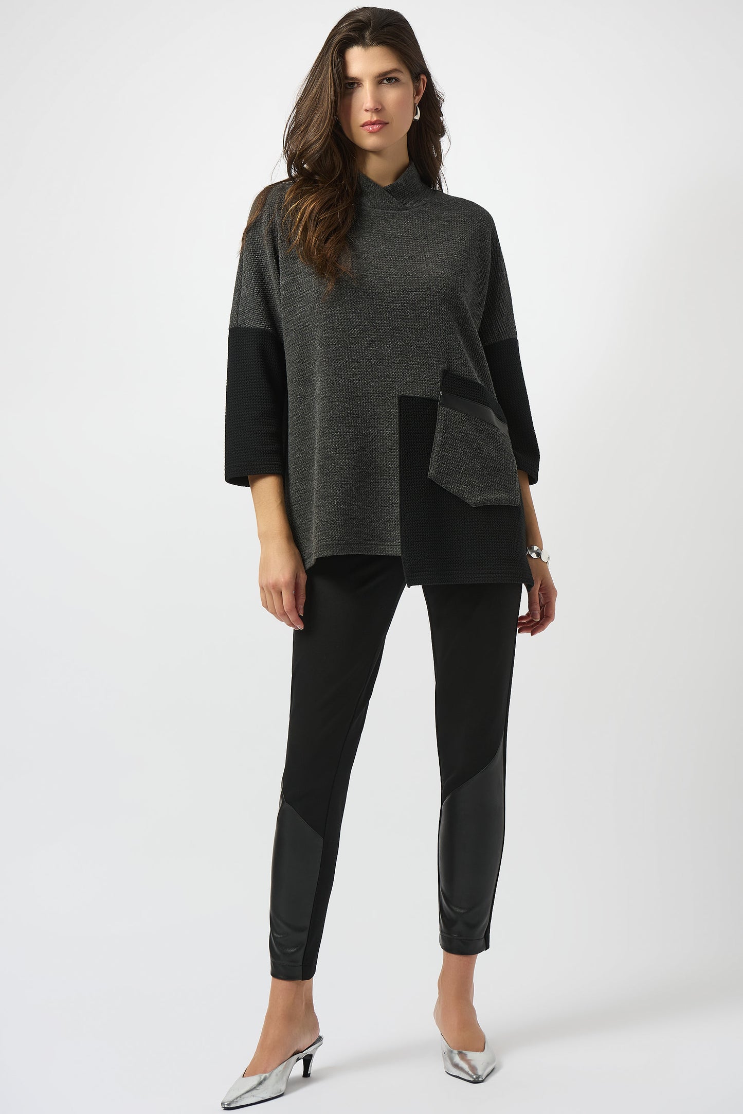 Joseph Ribkoff Black Pleather Legging 253078