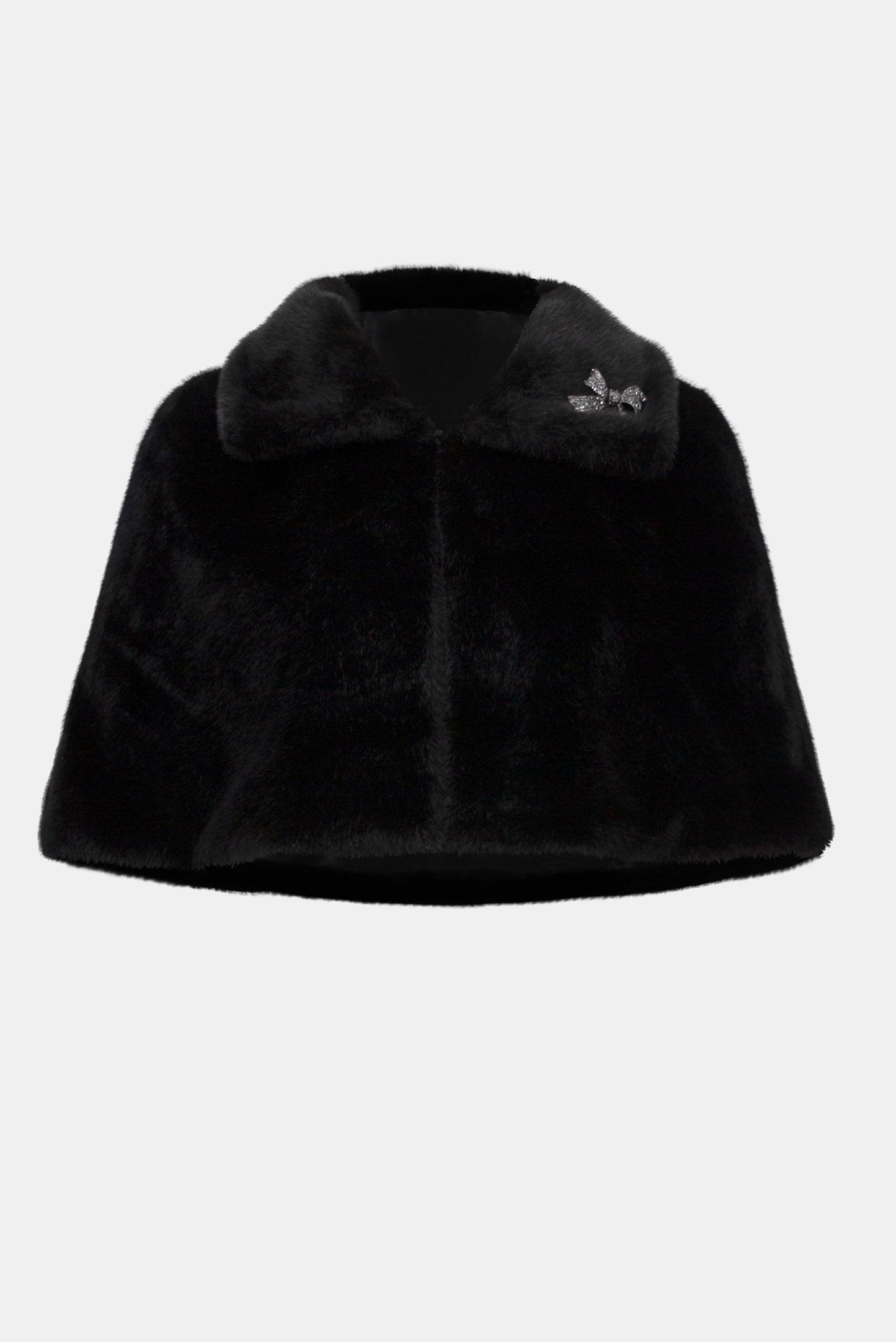 Joseph Ribkoff Black Faux Fur Cape 253749