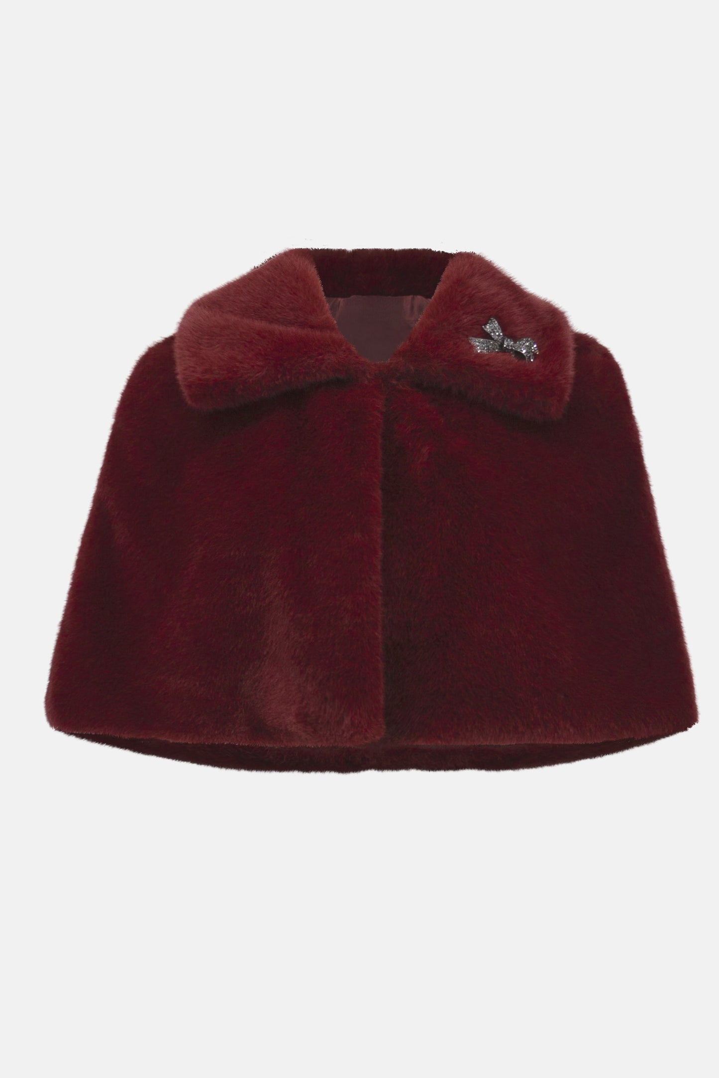 Joseph Ribkoff Merlot Faux Fur Cape 253749