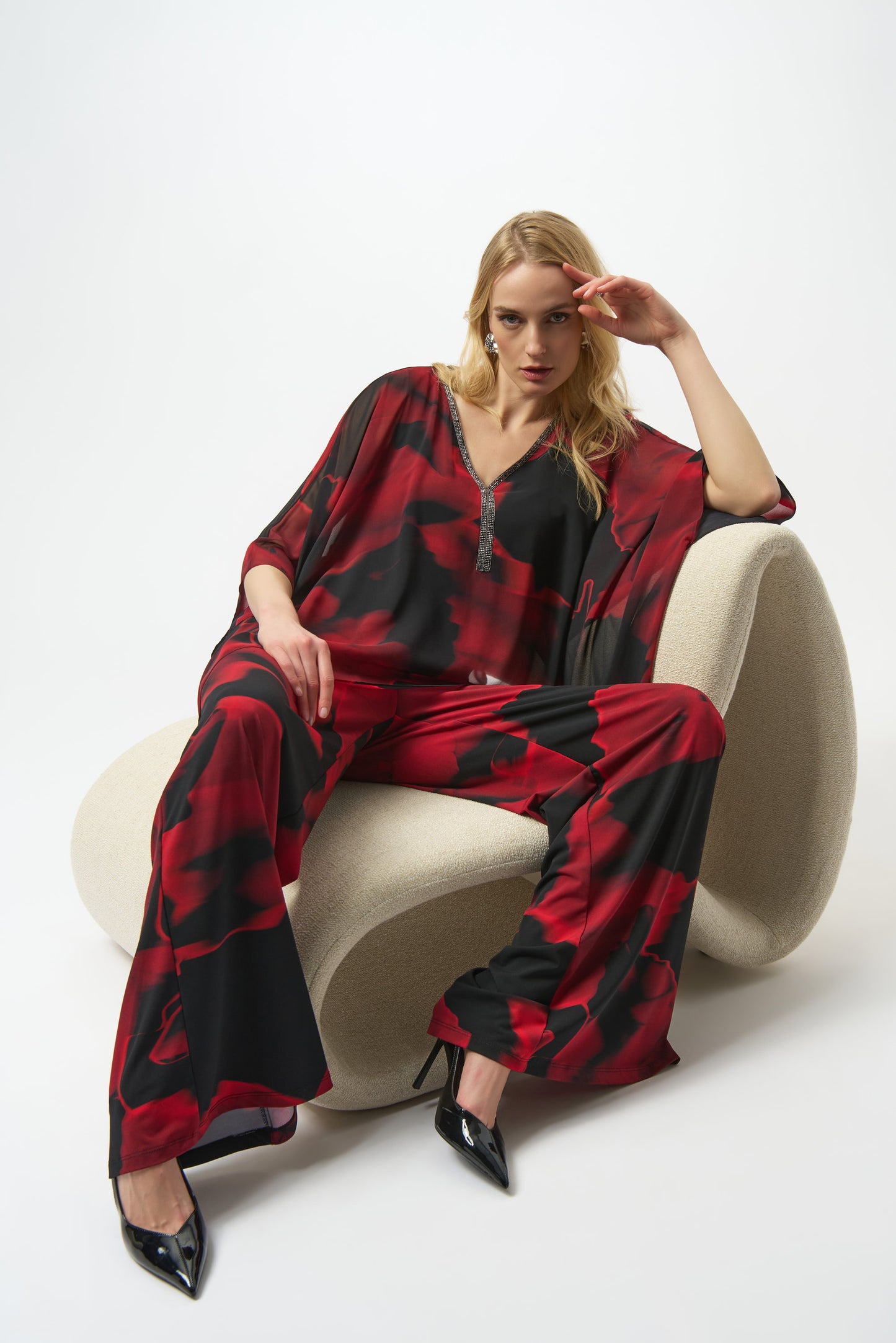 Joseph Ribkoff Rose Print Top 254090