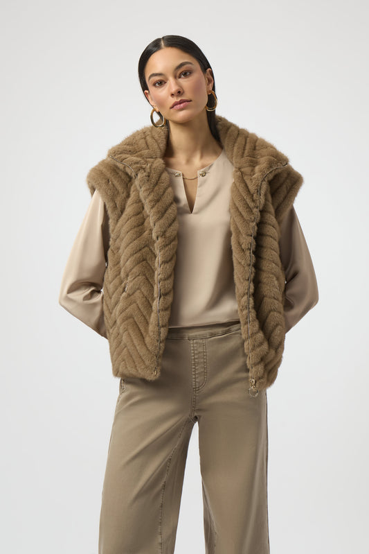 Joseph Ribkoff Faux Fur Gilet 254906