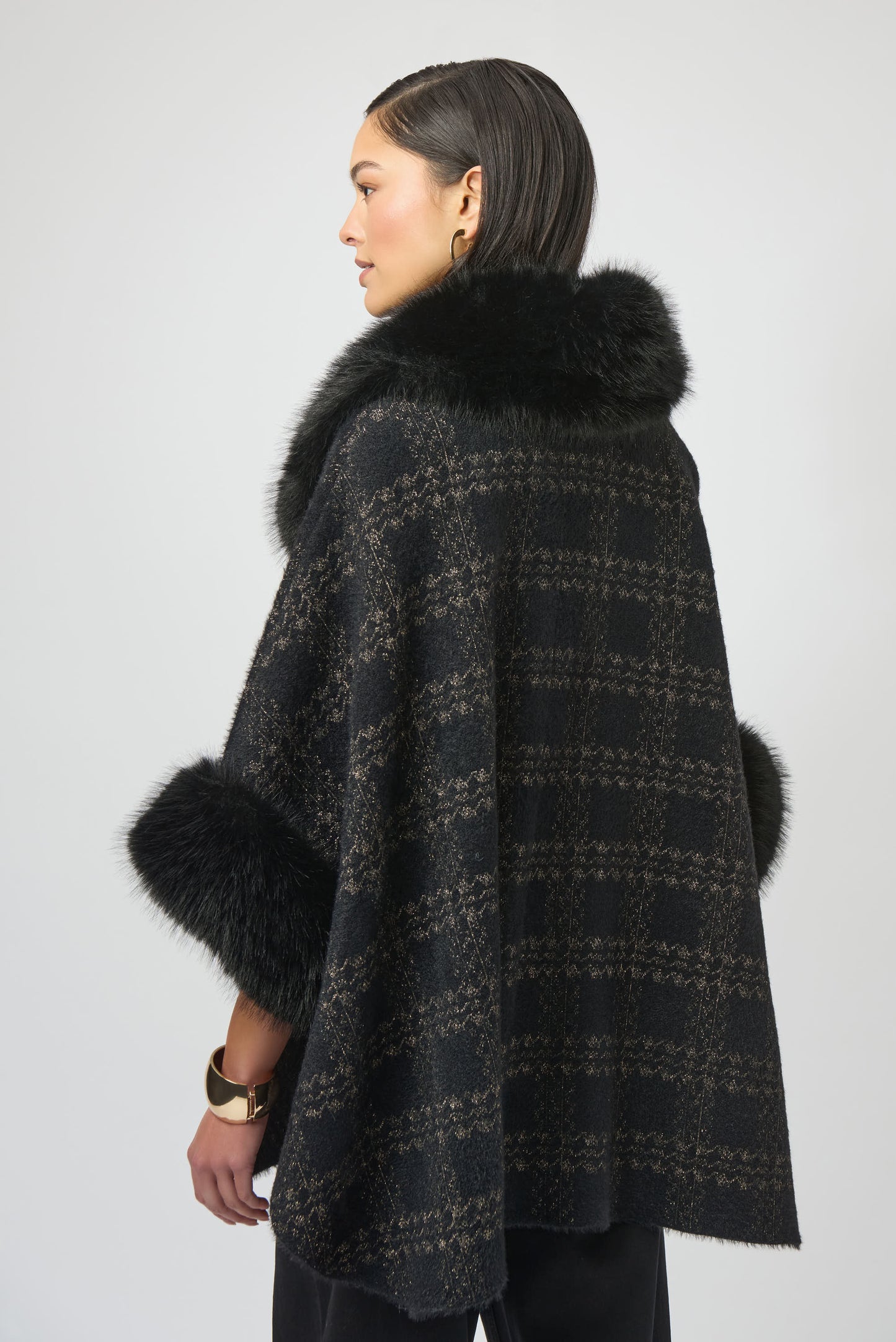 Joseph Ribkoff Fur Trim Cape 254934
