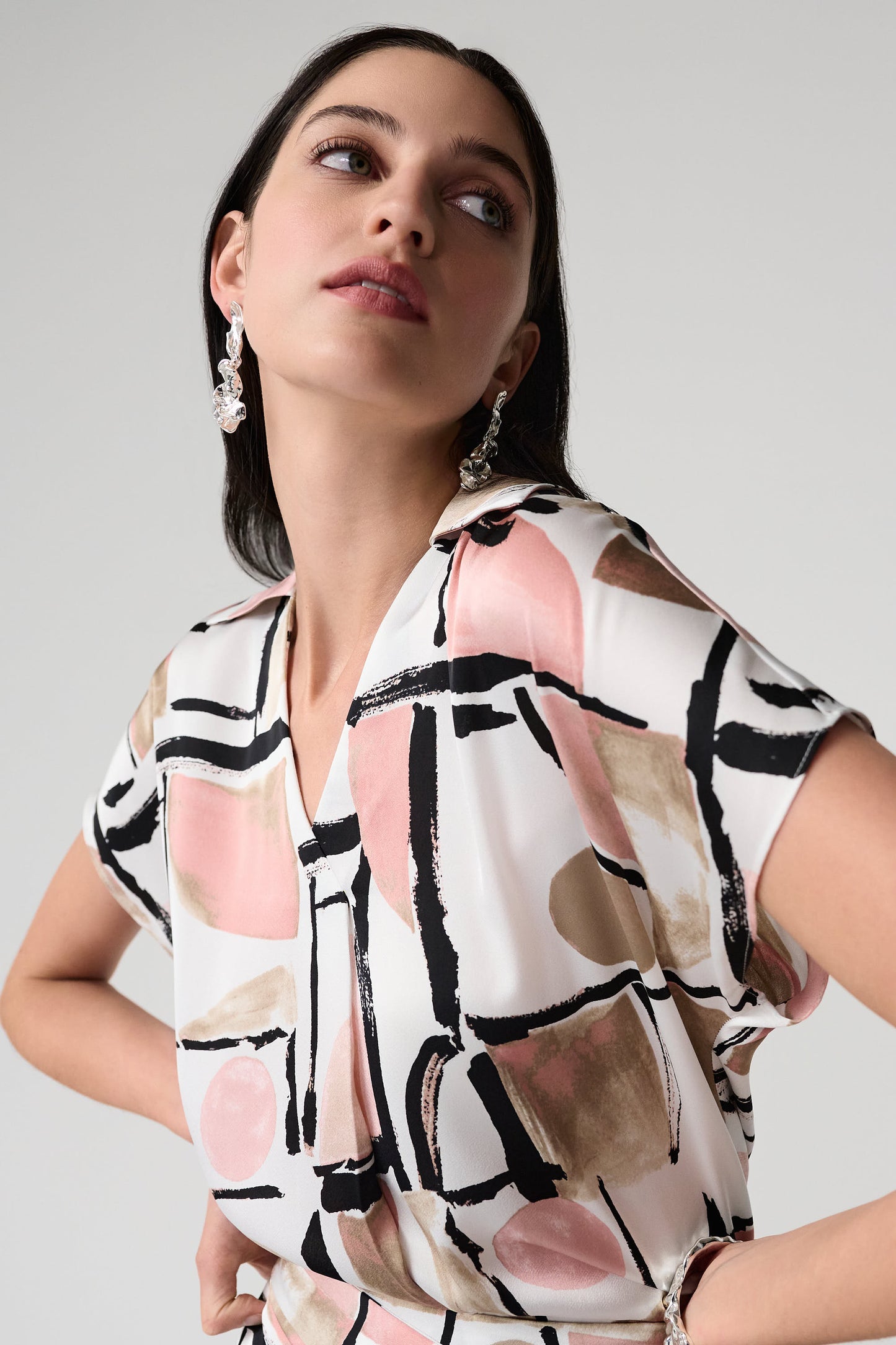 Joseph Ribkoff Print Satin Blouse 261308